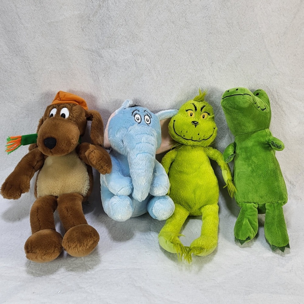 Kohls Cares Dr Seuss‎ Plush Lot The Grinch Horton Who Lyle Crocodile Go Dog Go